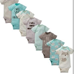 Gerber Kids Bodysuits in Blue, Gray, and Cream